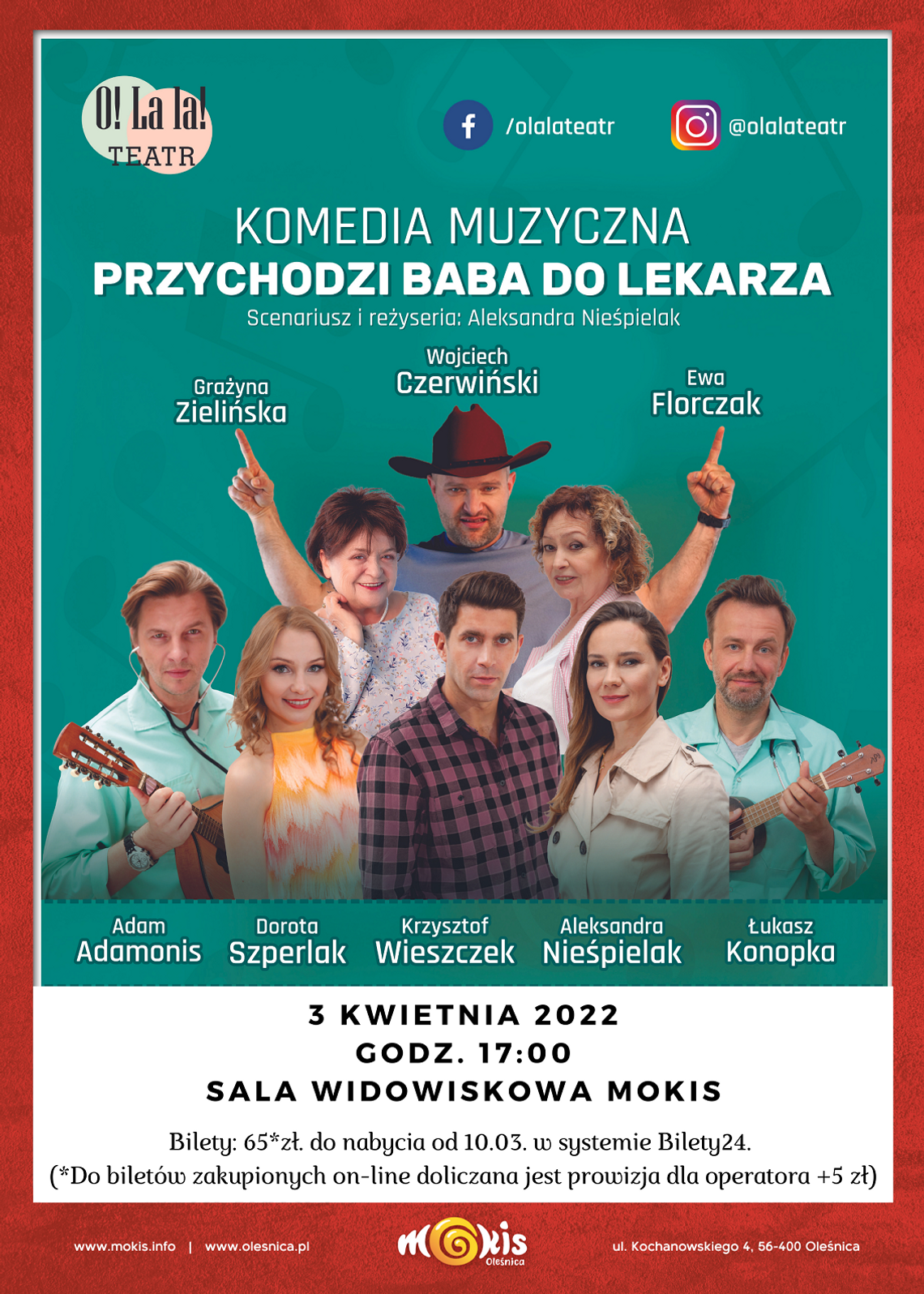 Spektakl komediowy ,,Przychodzi baba do lekarza" w Oleśnicy