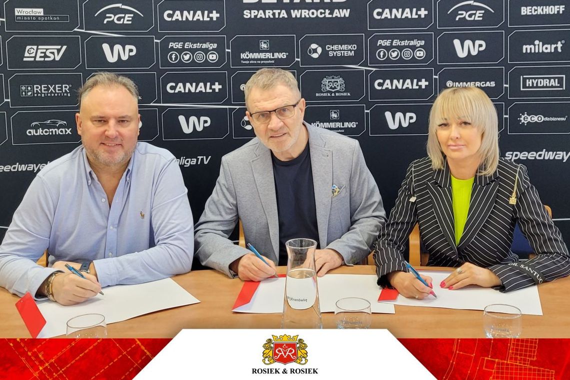 Spółka Rosiek z Sycowa nadal będzie sponsorowała żużlowców Sparty Wrocław 