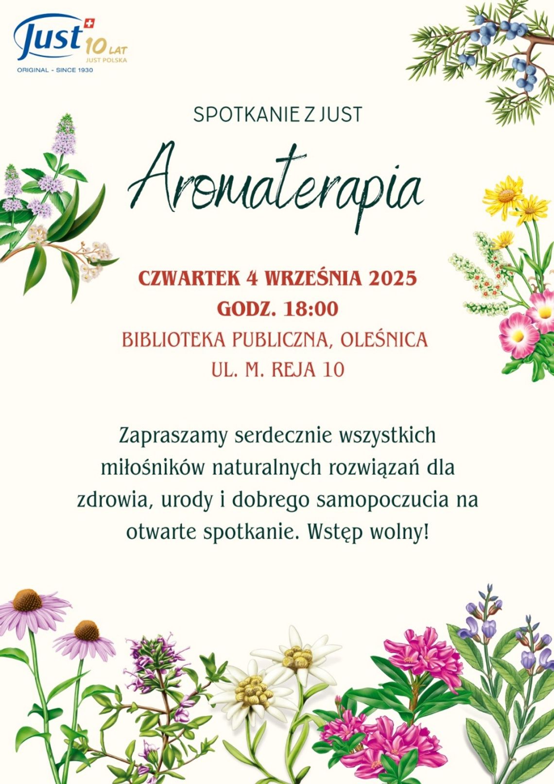 Spotkanie o aromaterapii w bibliotece