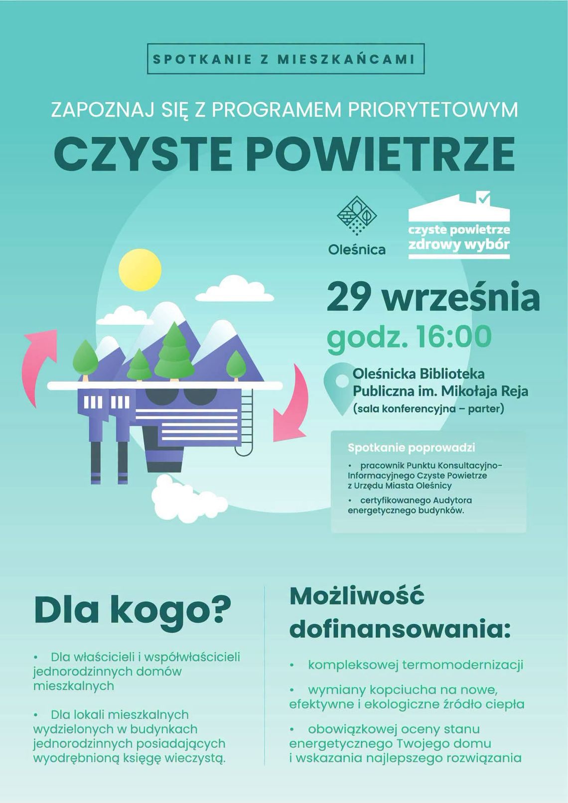 Spotkanie z mieszkańcami w ramach programu „Czyste Powietrze” Spotkanie z mieszkańcami w ramach programu „Czyste Powietrze”