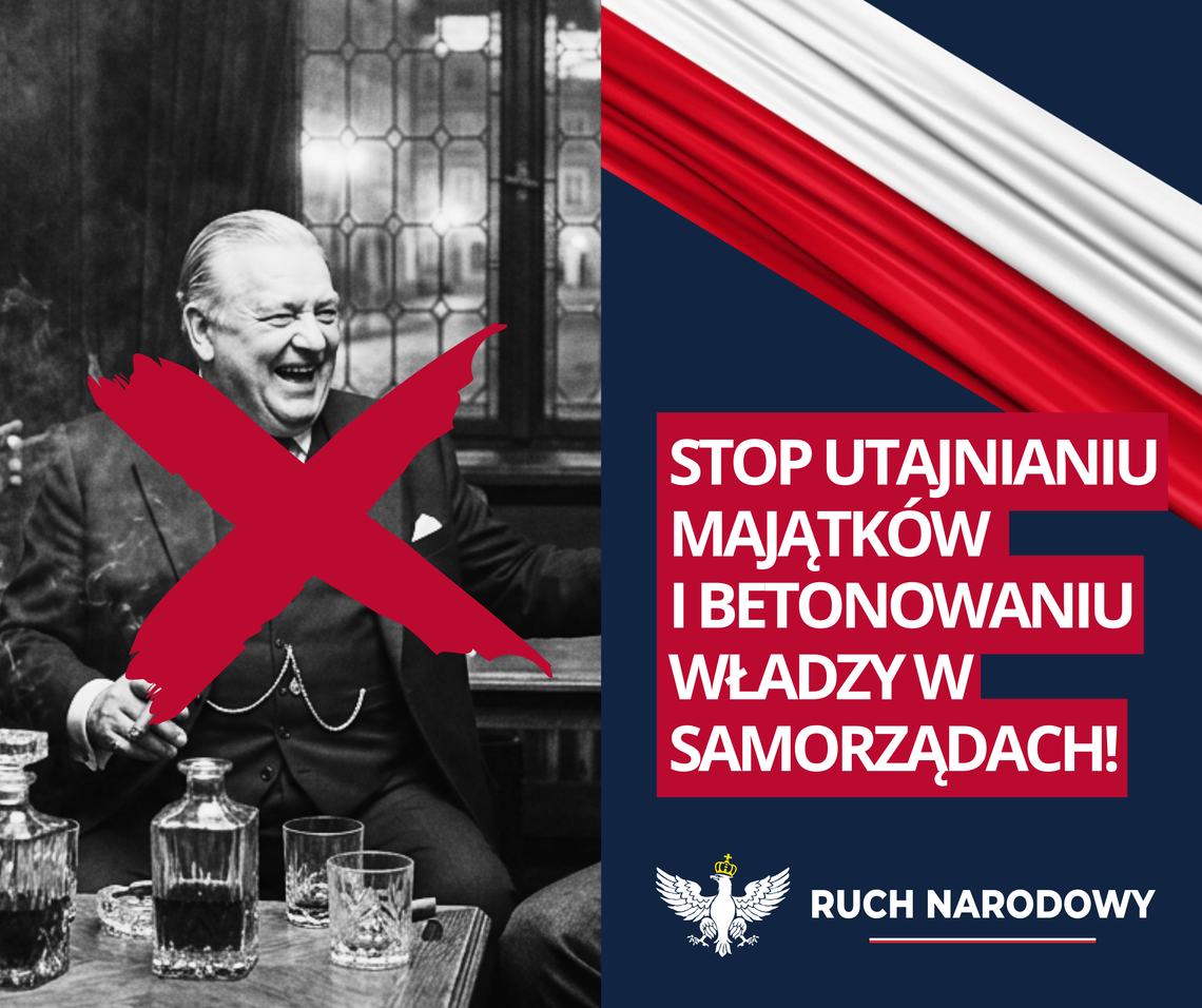 Stop utajnianiu majątków i betonowaniu władzy w samorządach! Stop utajnianiu majątków i betonowaniu władzy w samorządach!