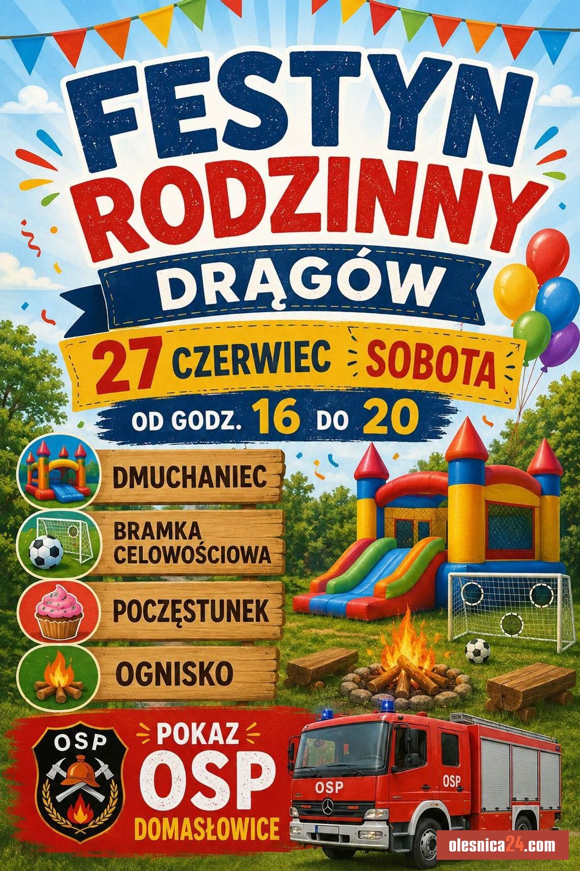 Strażacy, atrakcje i wielkie ognisko