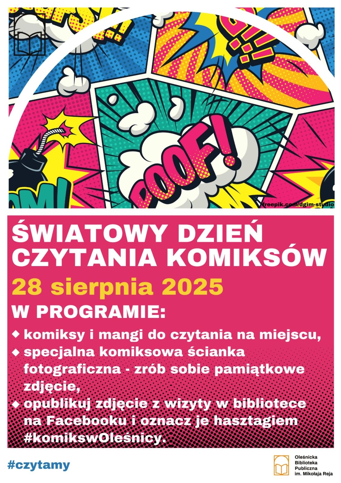 Światowy Dzień Czytania Komiksów w Bibliotece w Oleśnicy!
