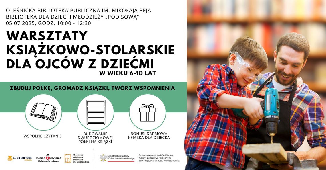 Zaproszenie na warsztaty książkowo-stolarskie