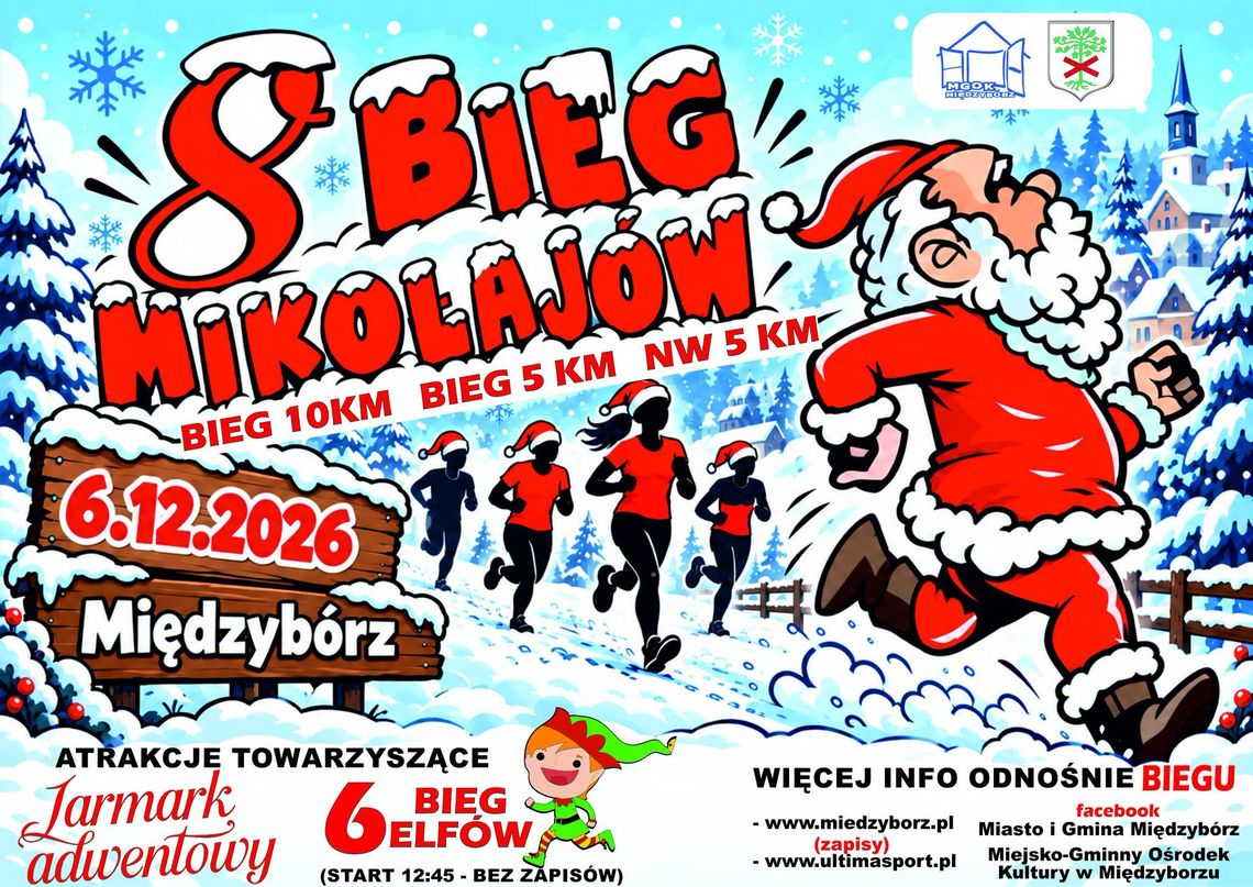 Szykujcie czerwone czapki! 8. Bieg Mikołajów w Międzyborzu już 6 grudnia Szykujcie czerwone czapki! 8. Bieg Mikołajów w Międzyborzu już 6 grudnia