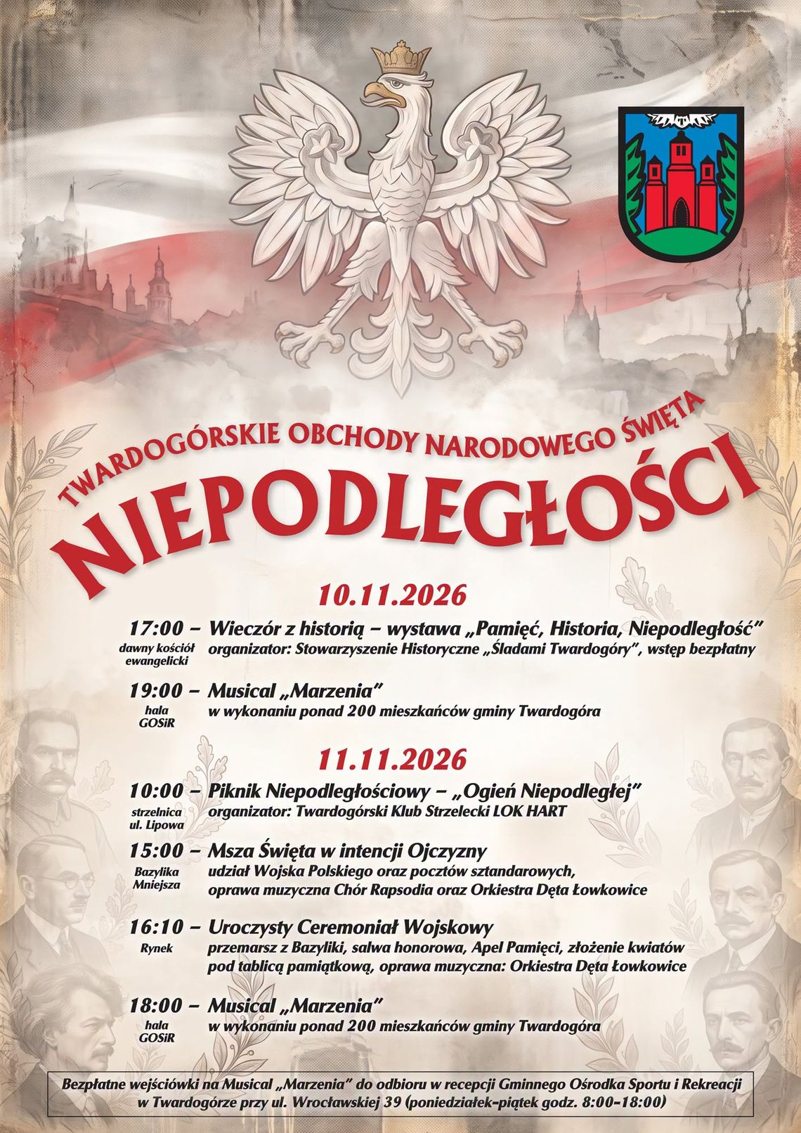 Tak Twardogóra uczci Święto Niepodległości [PROGRAM]