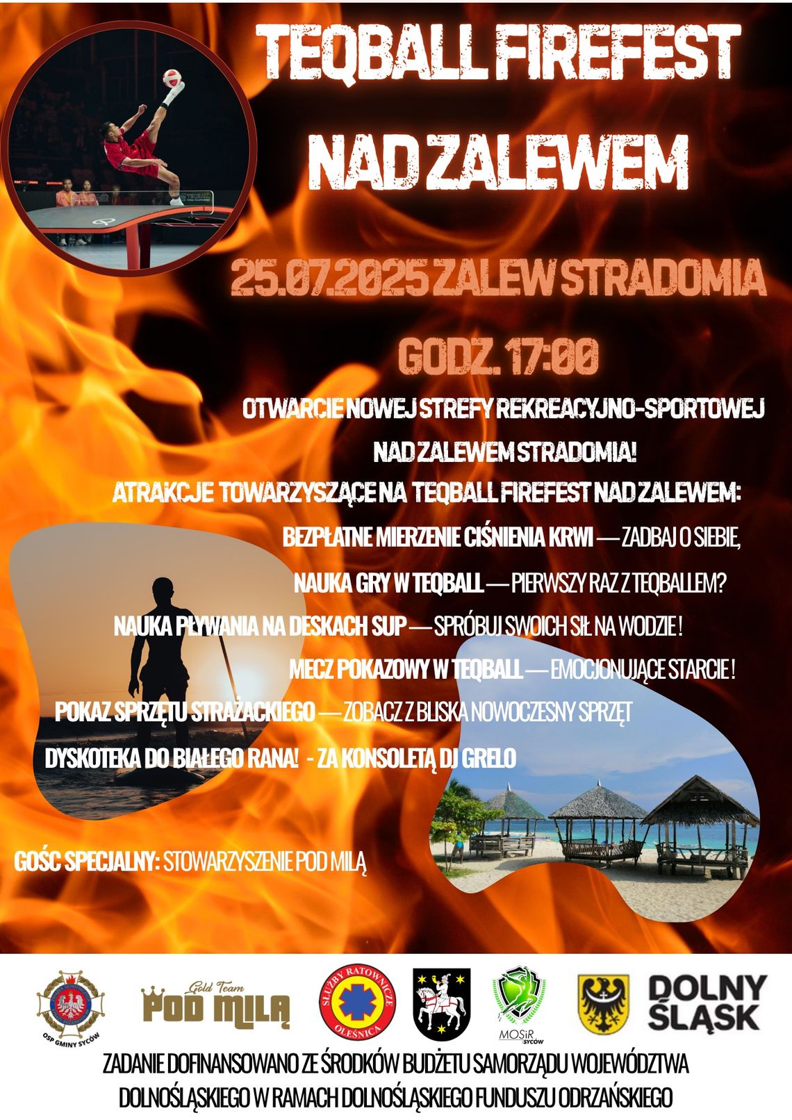 Teqball Firefest nad zalewem