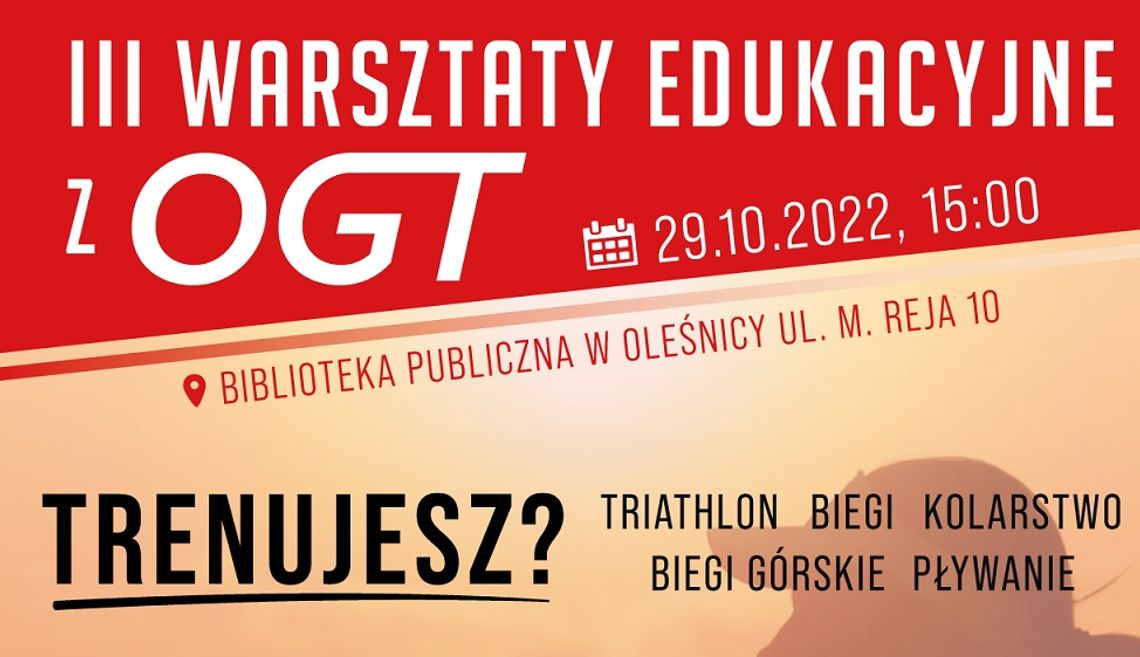 Trenujesz biegi, triathlon, kolarstwo, pływanie? Te warsztaty są dla ciebie!