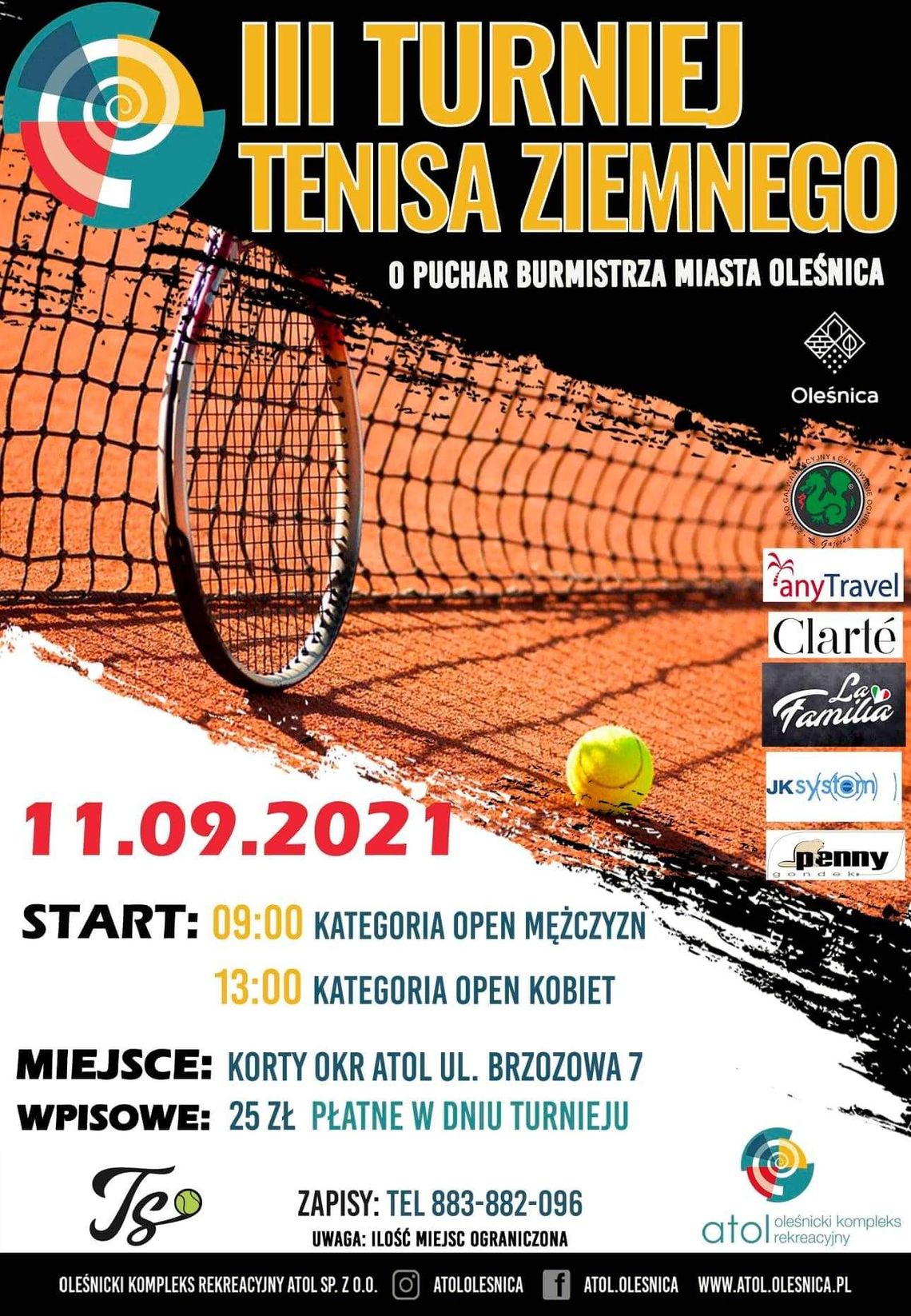 Turniej tenisowy w Atolu Oleśnica