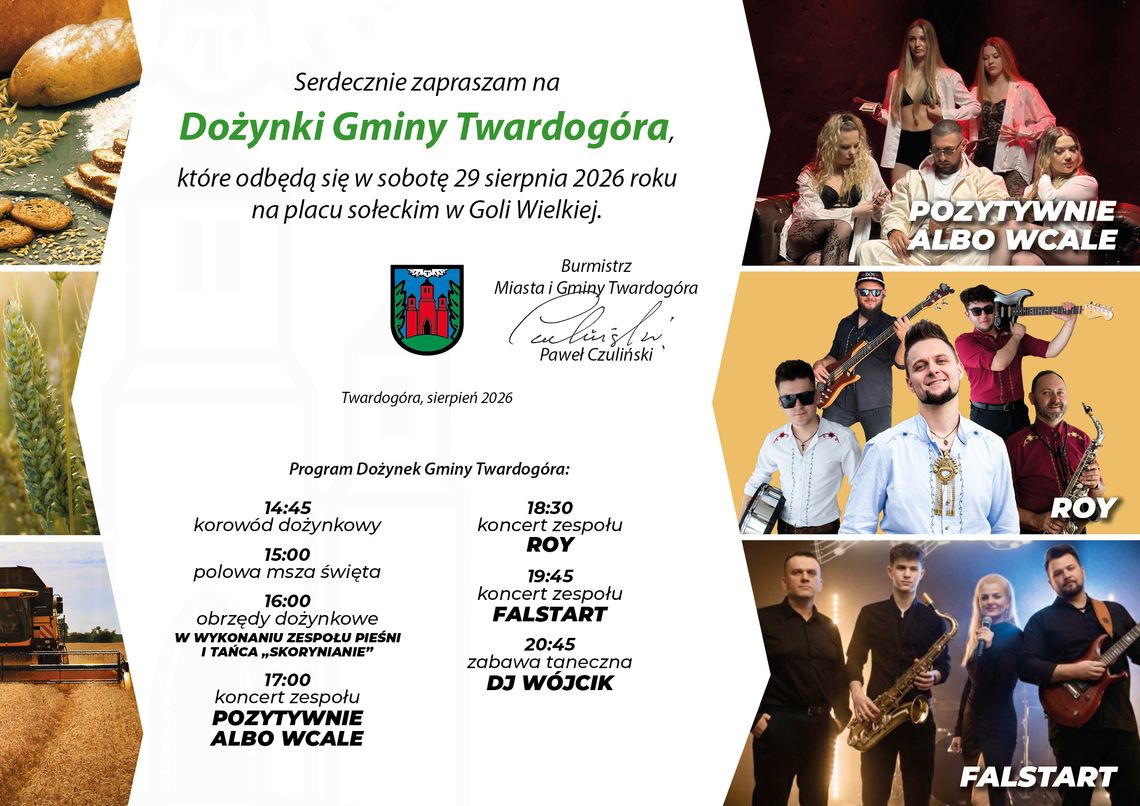 Twardogóra szykuje dożynki - trzy zespoły, korowód i szalona zabawa