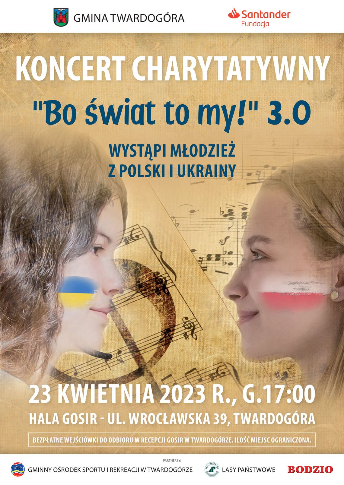 Twardogóra zaprasza na charytatywny koncert na rzecz pomocy Ukrainie