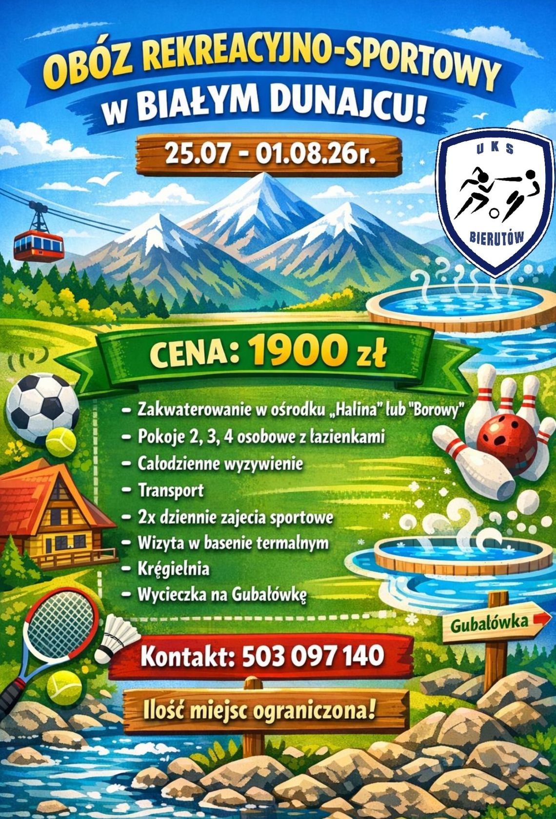 Tydzień w górach i masa atrakcji! Ruszyły zapisy na sportowy obóz w Białym Dunajcu