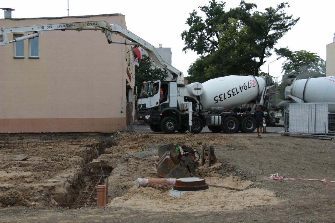 U strażaków leją beton