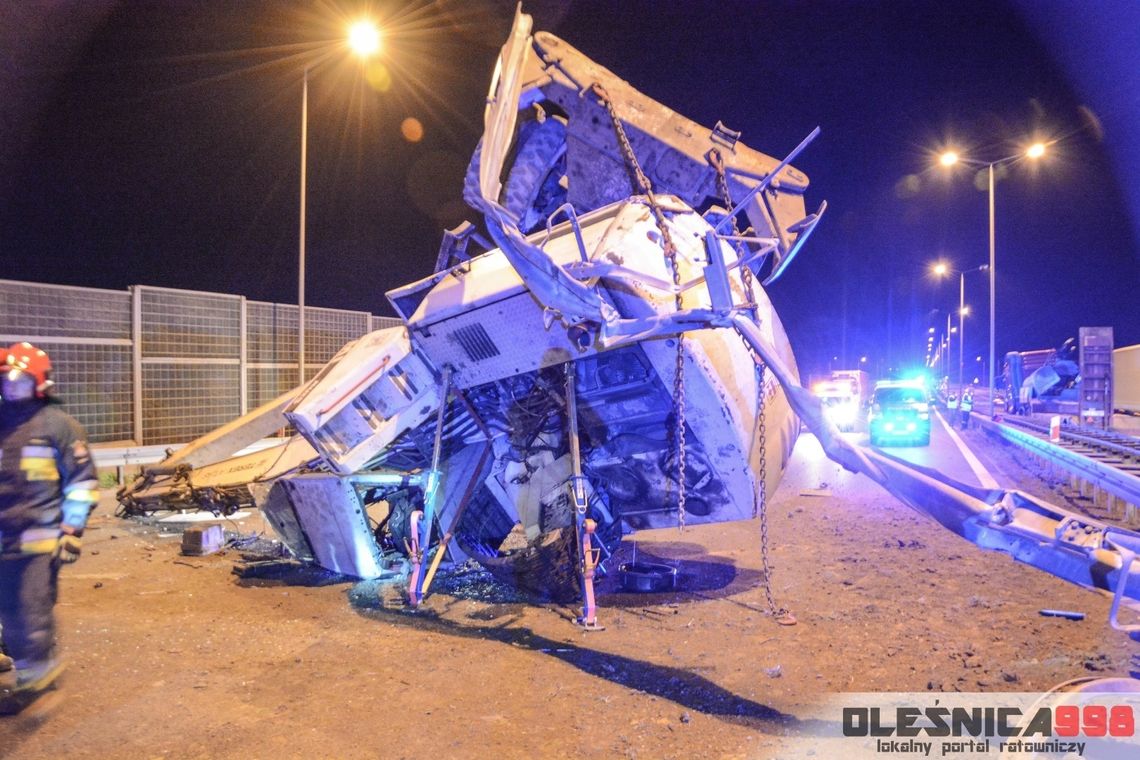 UWAGA, groźny wypadek ciężarówki na S8