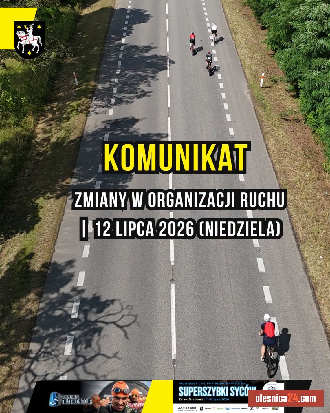 Uwaga kierowcy! W niedzielę dużo ulic będzie zamknięte z powodu triathlonu Uwaga kierowcy! W niedzielę dużo ulic będzie zamknięte z powodu triathlonu