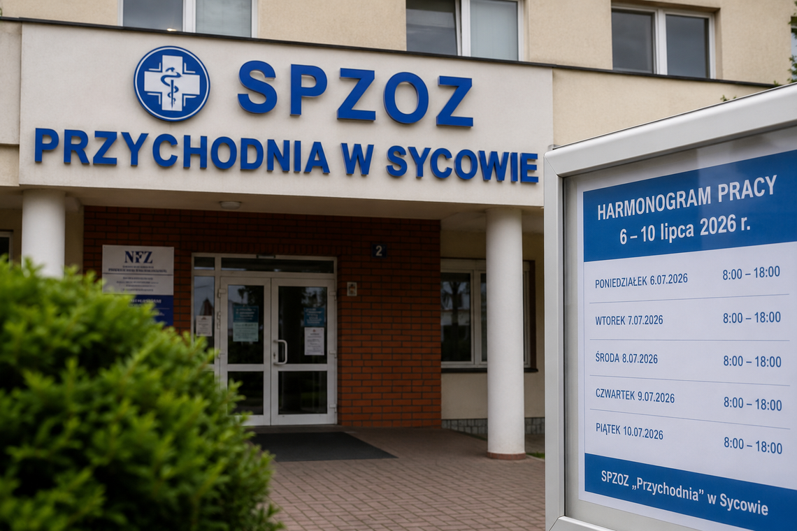 Uwaga pacjenci! Przychodnia w Sycowie zmienia harmonogram pracy. Sprawdź, zanim się wybierzesz Uwaga pacjenci! Przychodnia w Sycowie zmienia harmonogram pracy. Sprawdź, zanim się wybierzesz