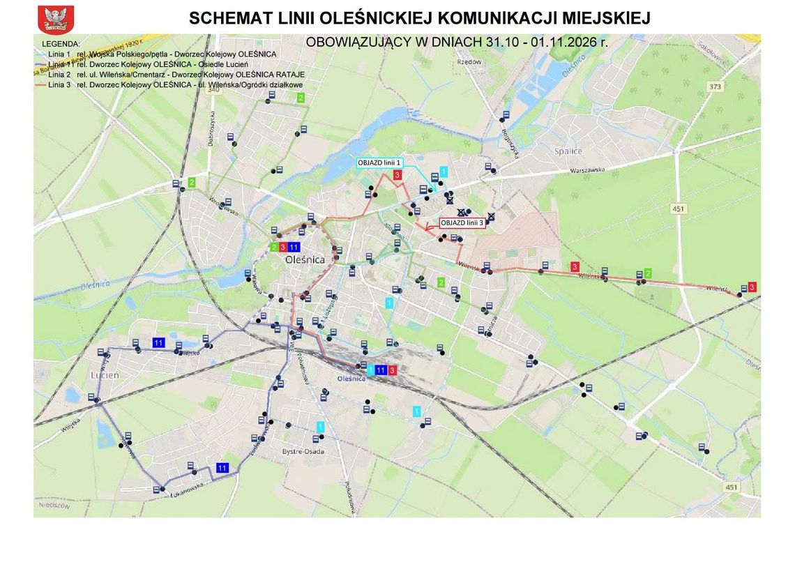 Uwaga pasażerowie! Specjalny rozkład OKM na Wszystkich Świętych
