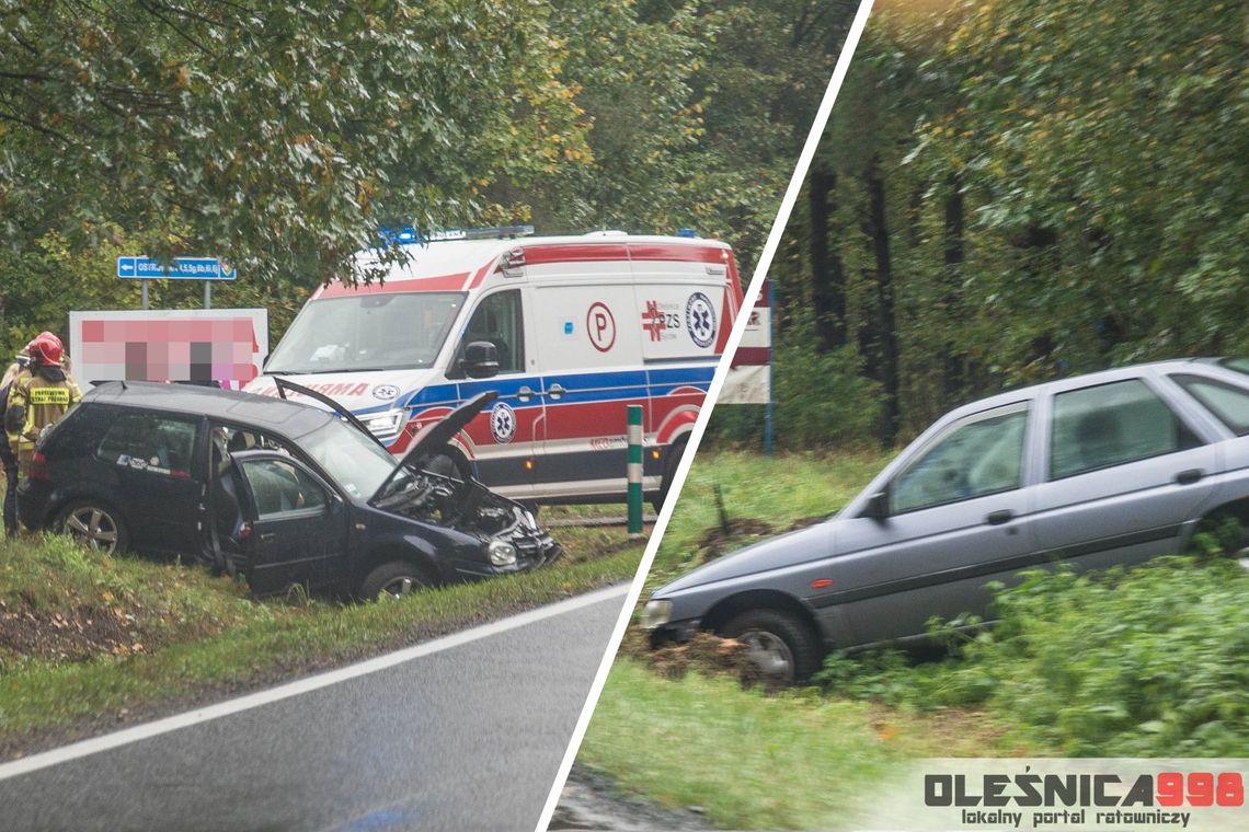 Volkswagen i ford wypadły z drogi!
