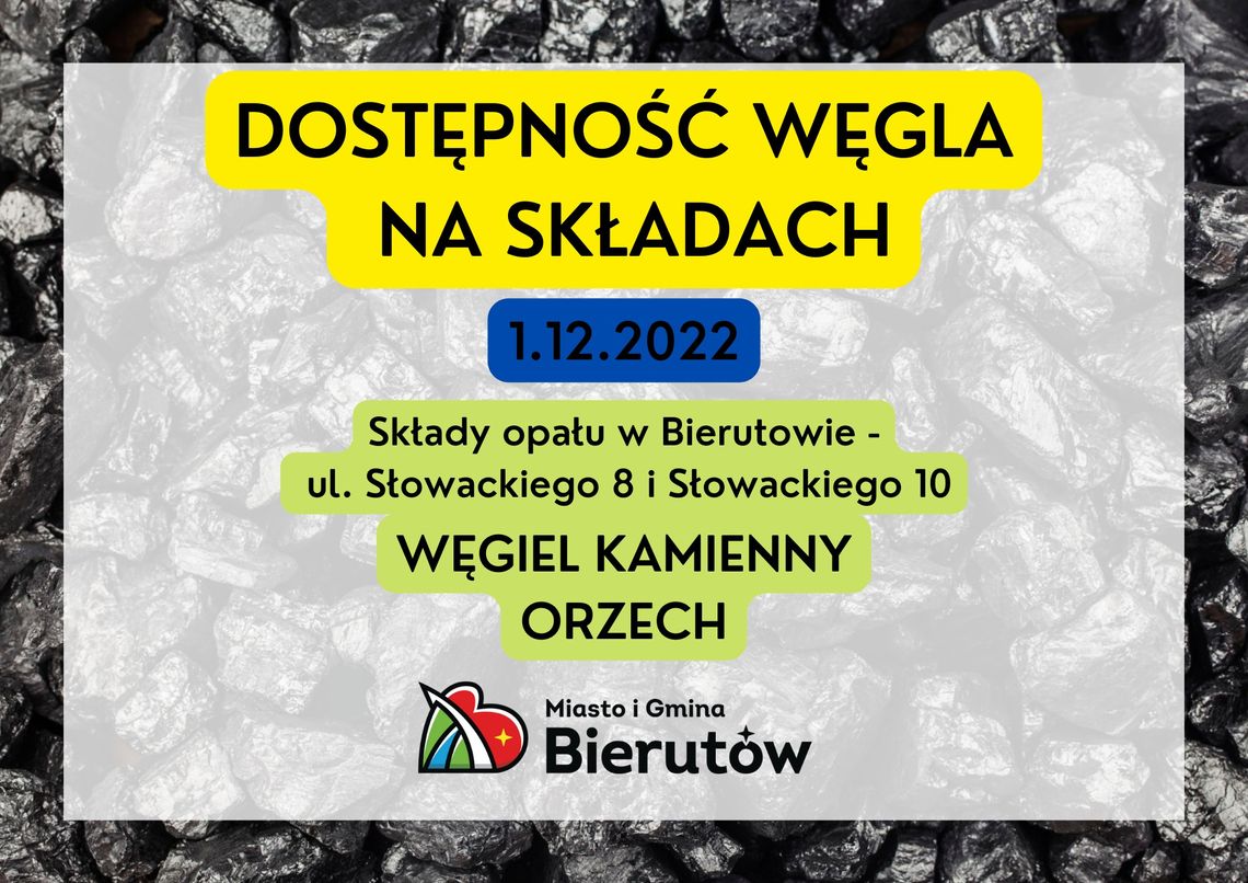 W Bierutowie węgiel już jest