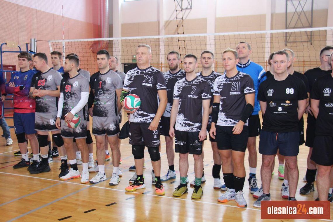 W hali w Oleśnicy graja w siatkówkę W hali w Oleśnicy graja w siatkówkę