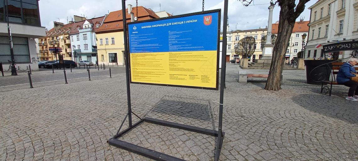 W Oleśnicy pojawiły się tablice informacyjne dla uchodźców