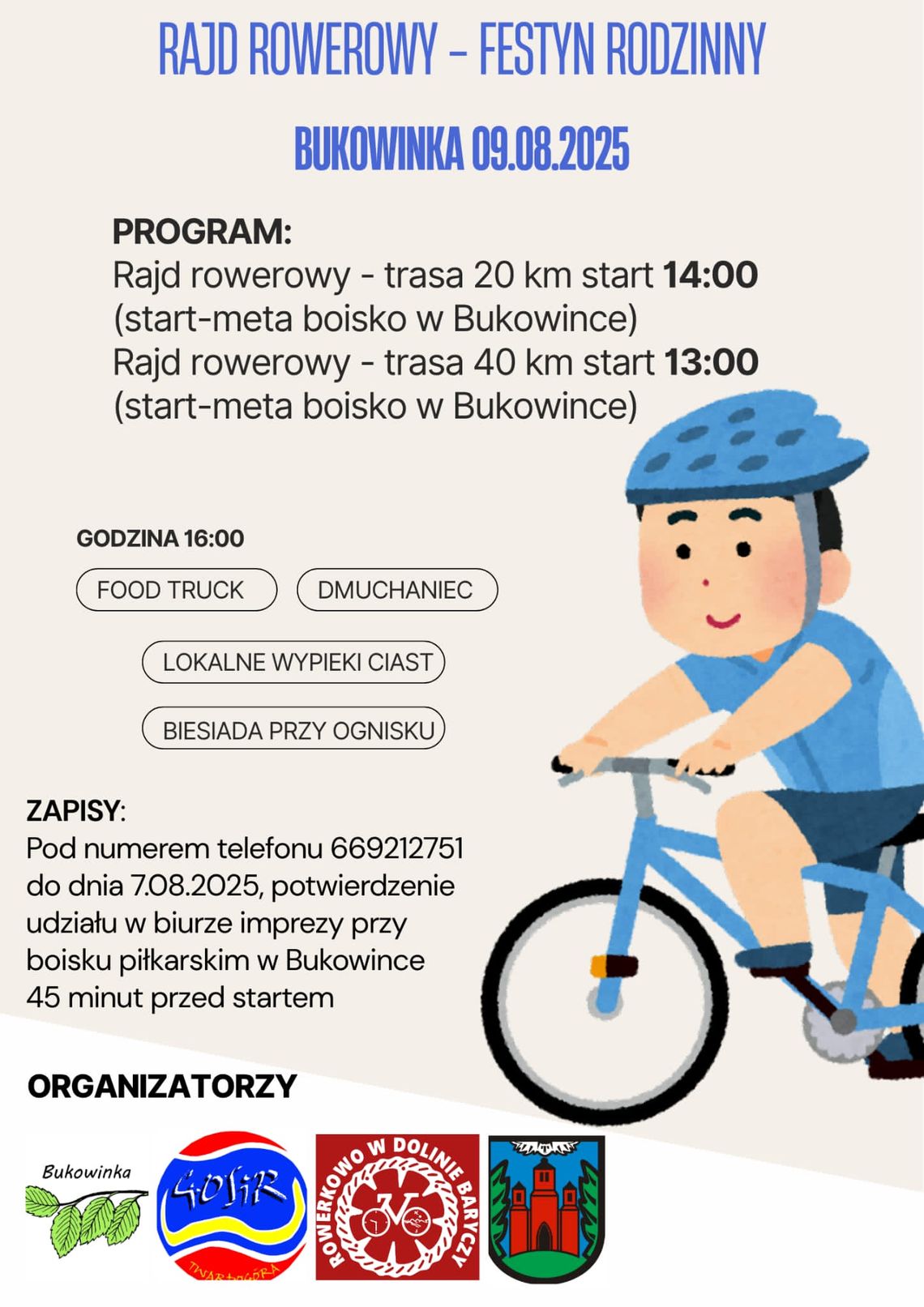 Rajd Rowerowy zaprasza