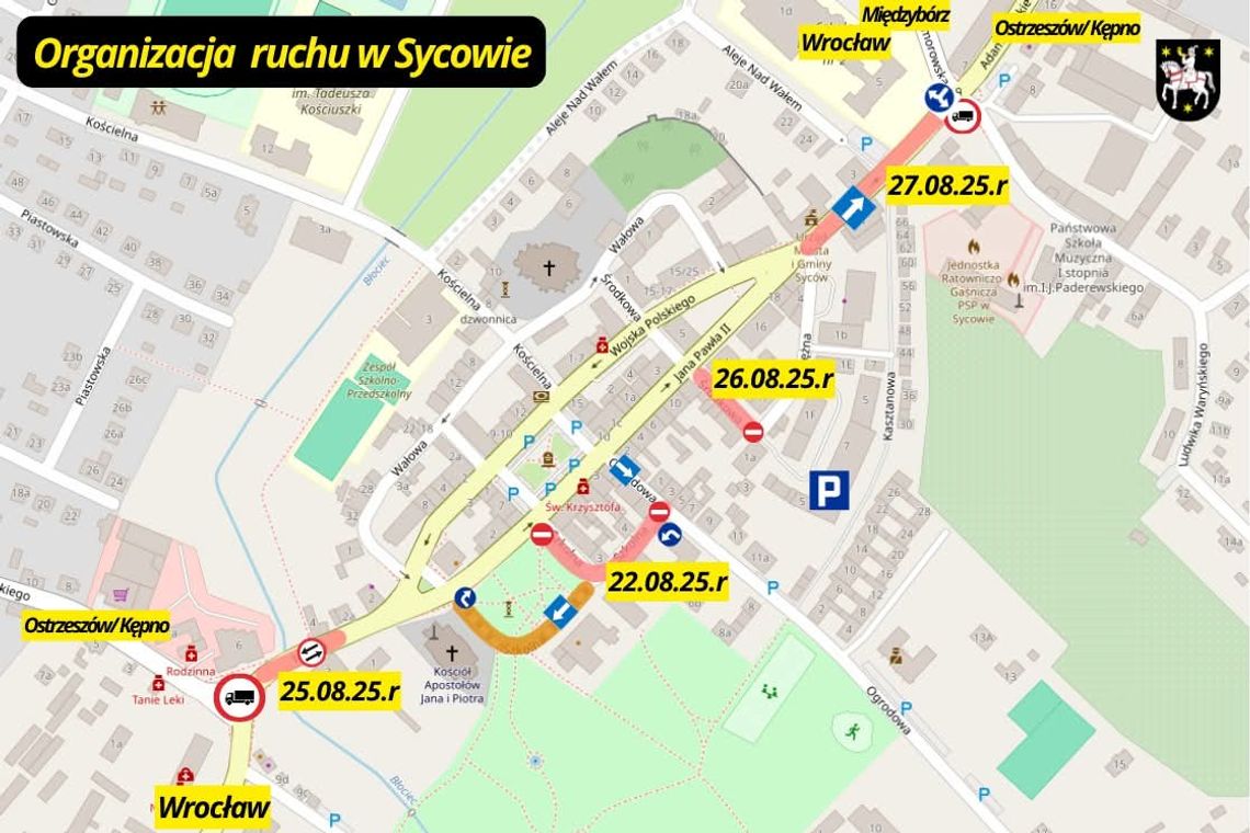 W Sycowie będą utrudnienia w ruchu