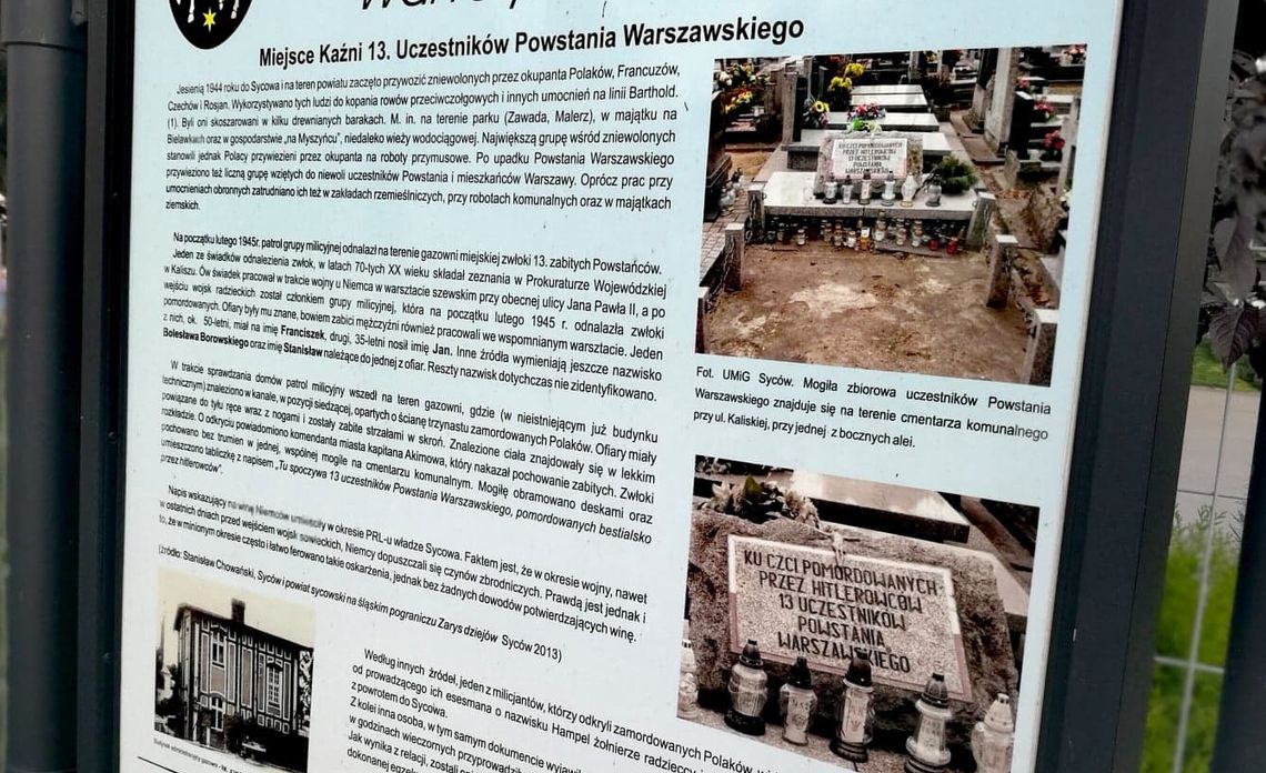 W Sycowie zakatowano 13 powstańców warszawskich