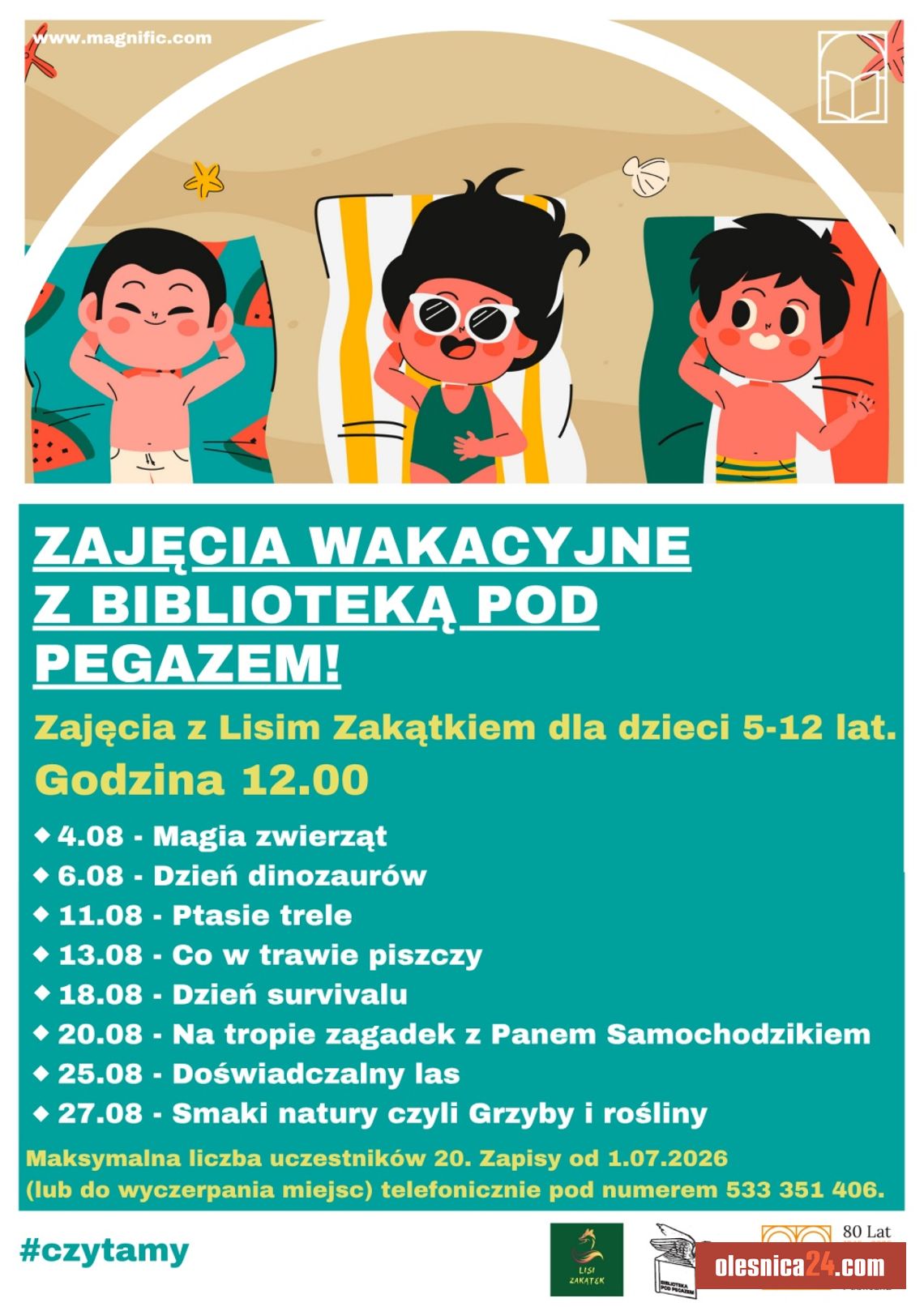 Wakacje 2026 w Bibliotece Pod Pegazem