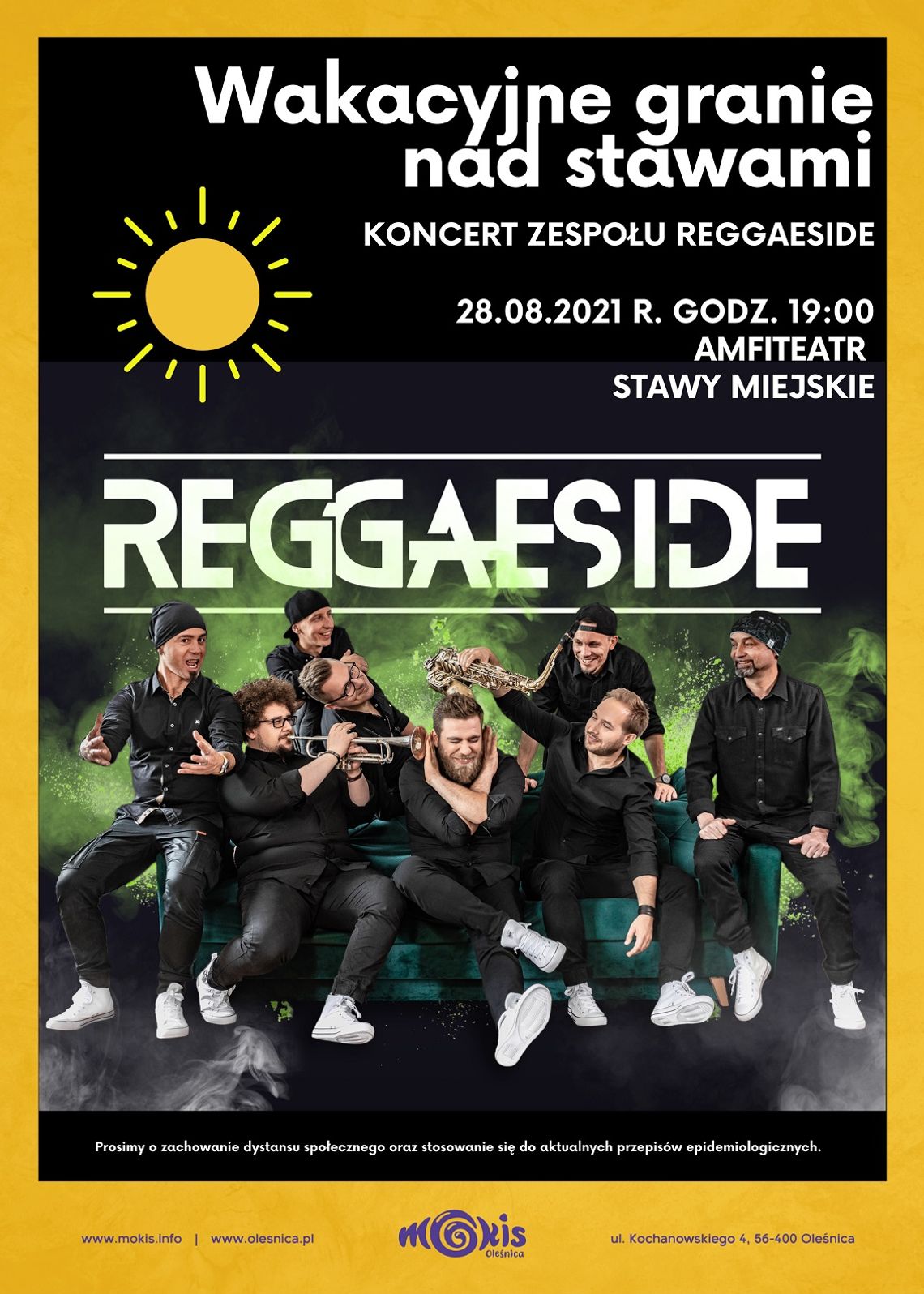 Wakacyjne Granie nad Stawami w Oleśnicy - koncert zespołu Reggaeside