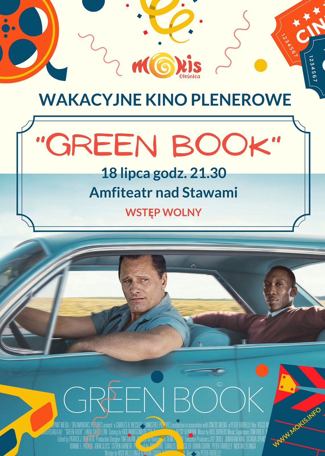 Wakacyjne Kino Plenerowe w najbliższy weekend – „Green Book”