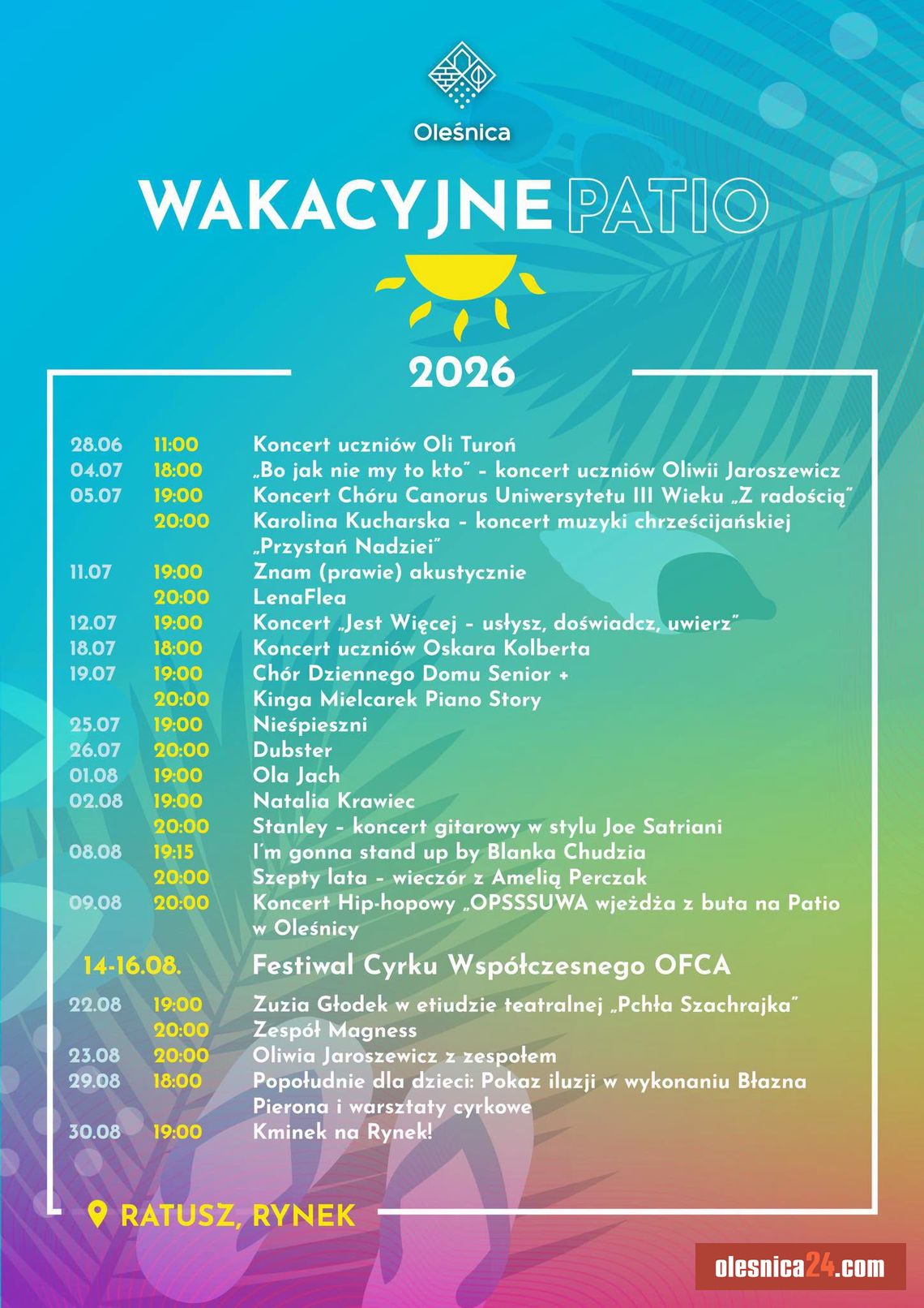 Wakacyjne Patio startuje już w ten weekend