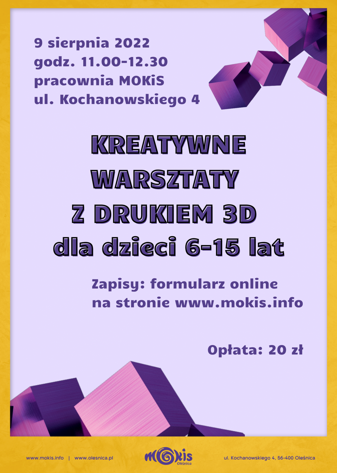 Warsztaty kreatywne z drukiem 3D w Oleśnicy 