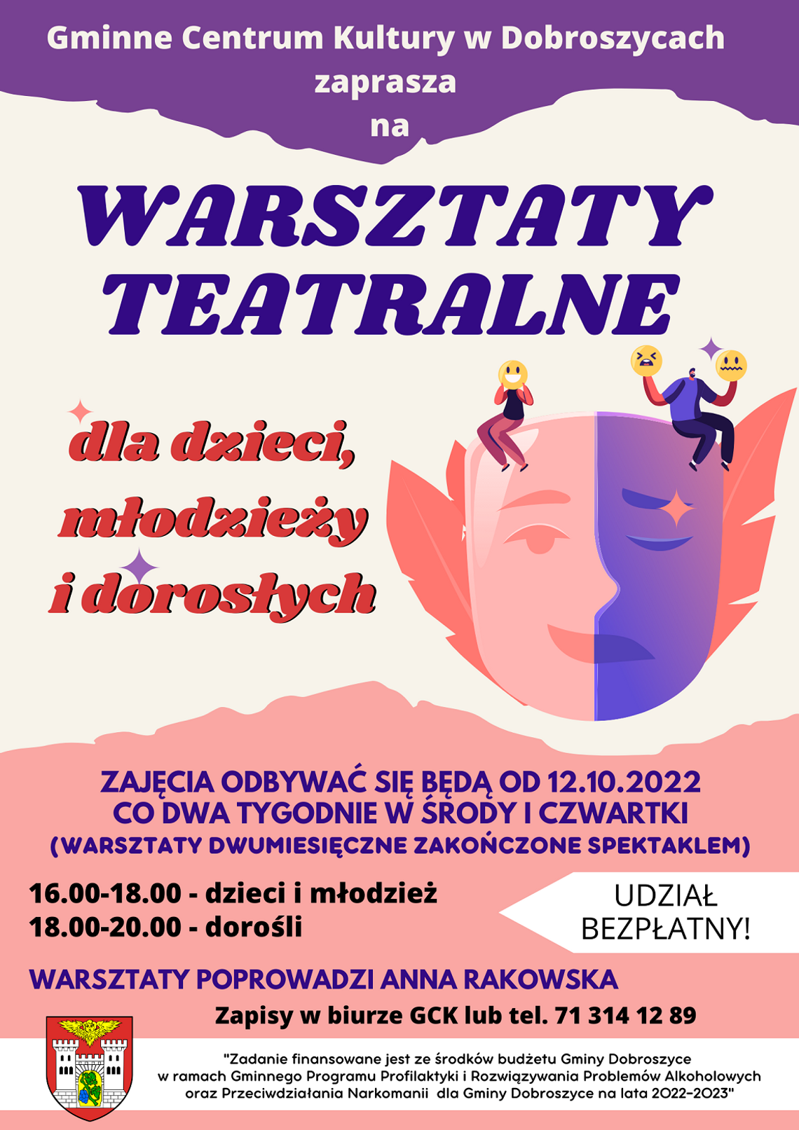 Warsztaty teatralne w Dobroszycach