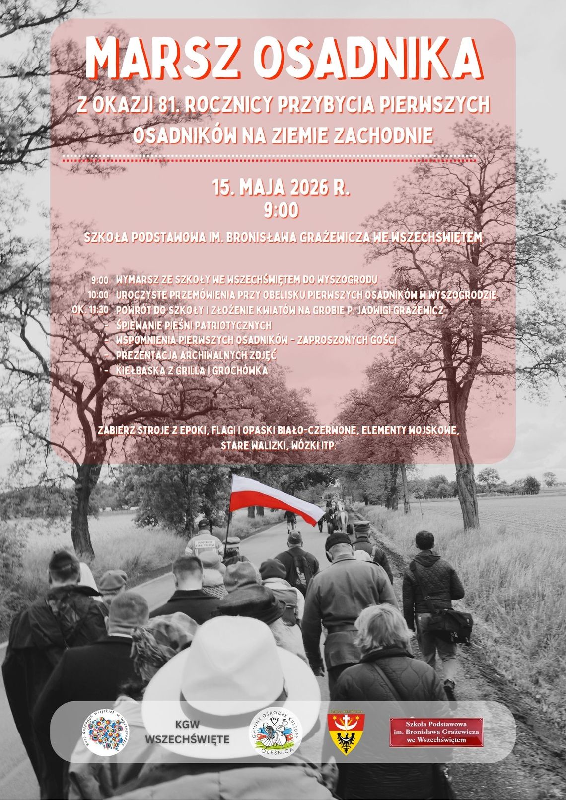 We Wszechświętem odbędzie się Marsz Osadnika. Mieszkańcy uczczą pionierów Ziem Zachodnich