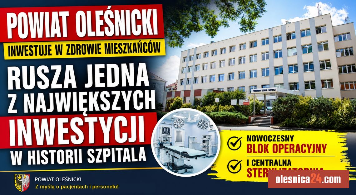 Wielka inwestycja w oleśnickim szpitalu. Powstanie nowoczesny blok operacyjny