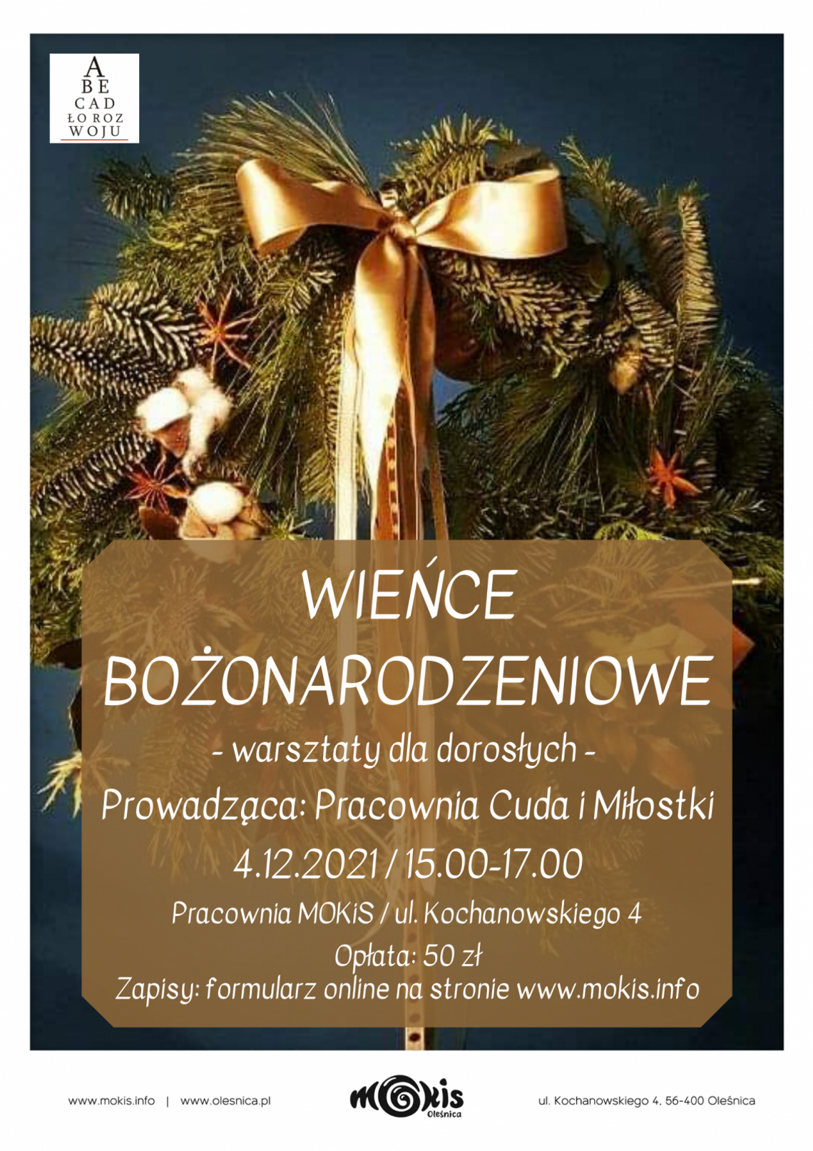 Wieńce bożonarodzeniowe - warsztaty dla dorosłych w Oleśnicy