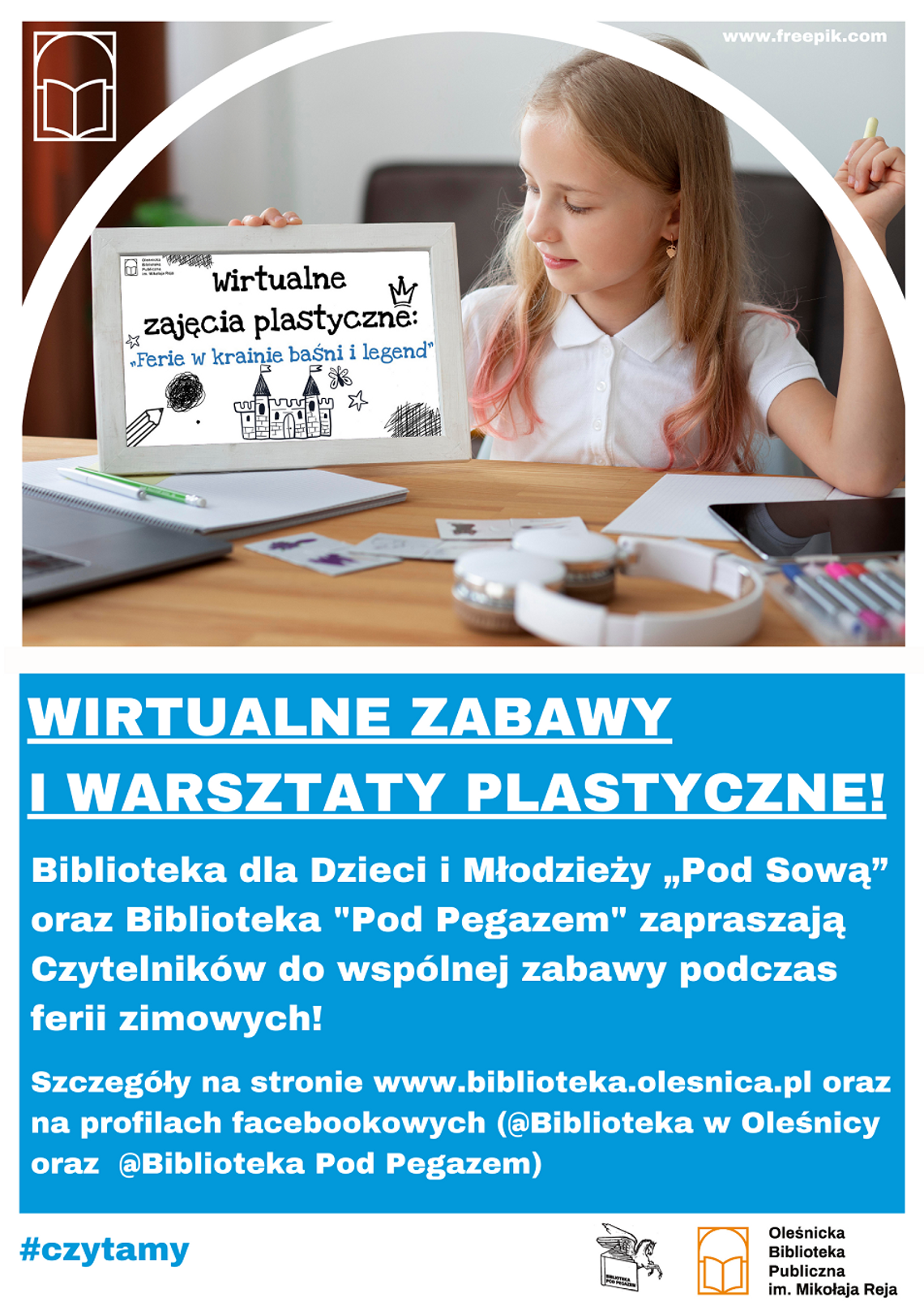 Wirtualne zabawy i warsztaty w ramach ferii zimowych