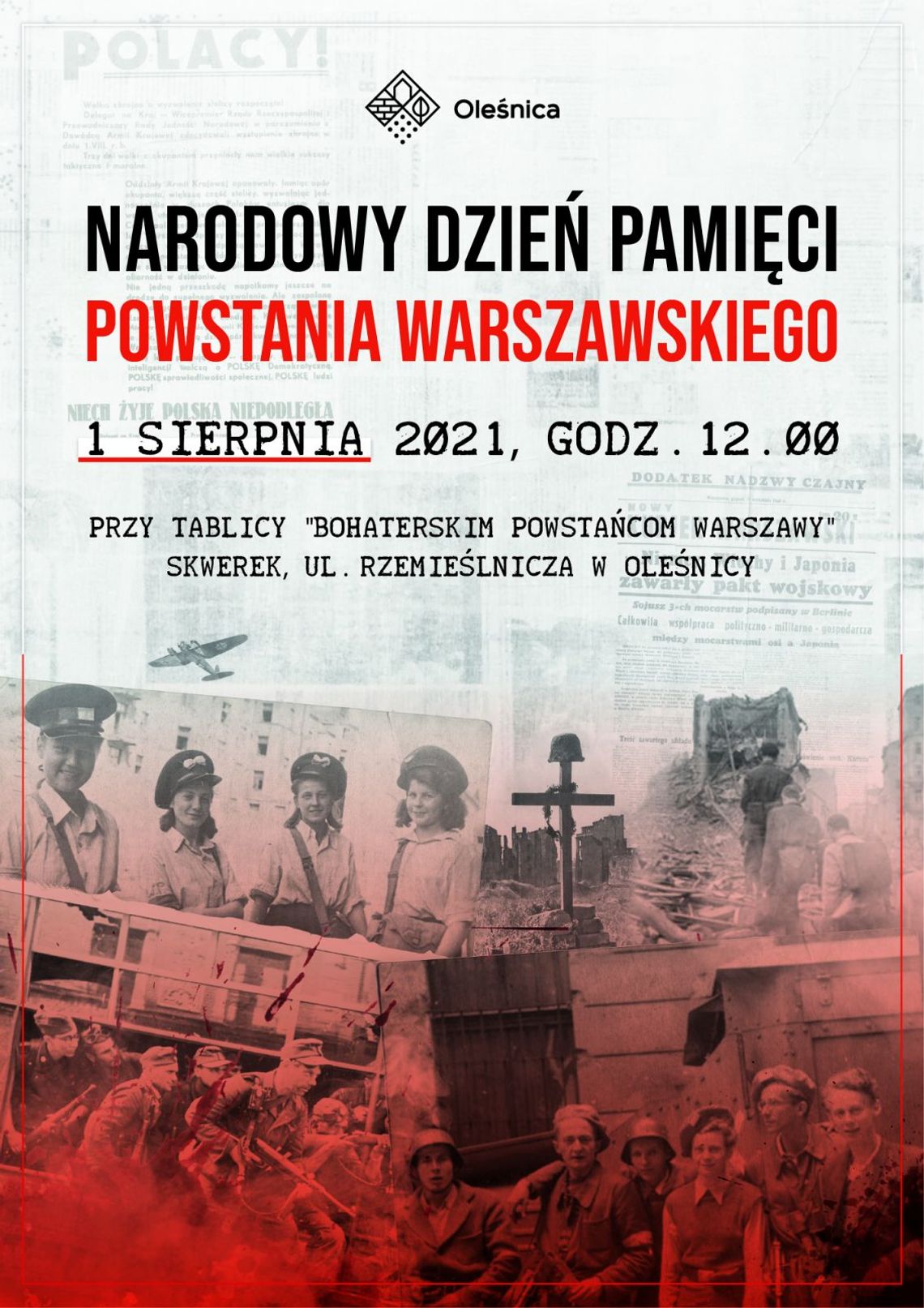 Władze Oleśnicy zapraszają na obchody Narodowego Dnia Pamięci Powstania Warszawskiego  