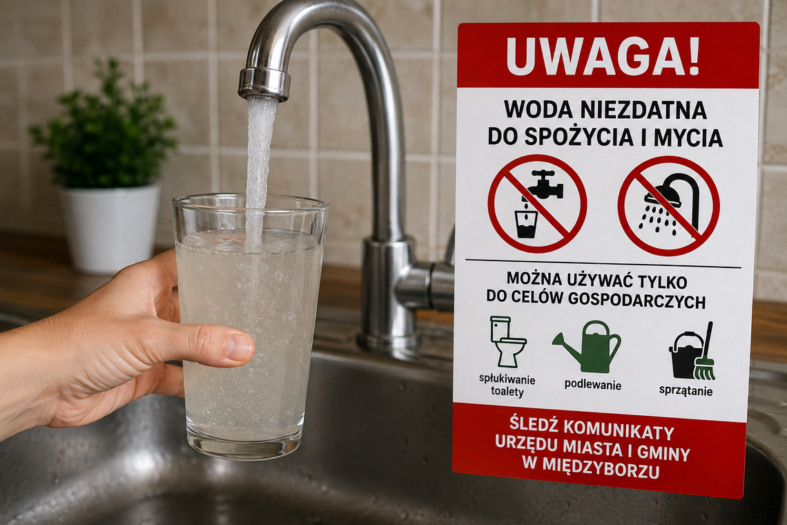 Woda z kranu w Międzyborzu niebezpieczna – nie pij, nie myj się! Woda z kranu w Międzyborzu niebezpieczna – nie pij, nie myj się!