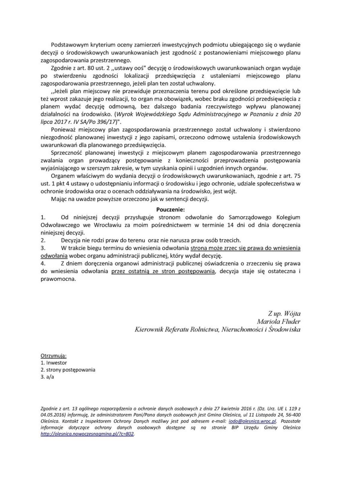  Wójt Marcin Kasina o budowie instalacji do przetwarzania odpadów w Cieślach