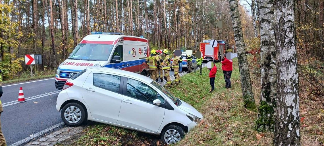 Wypadek na drodze krajowej nr 25. Jedna osoba ranna