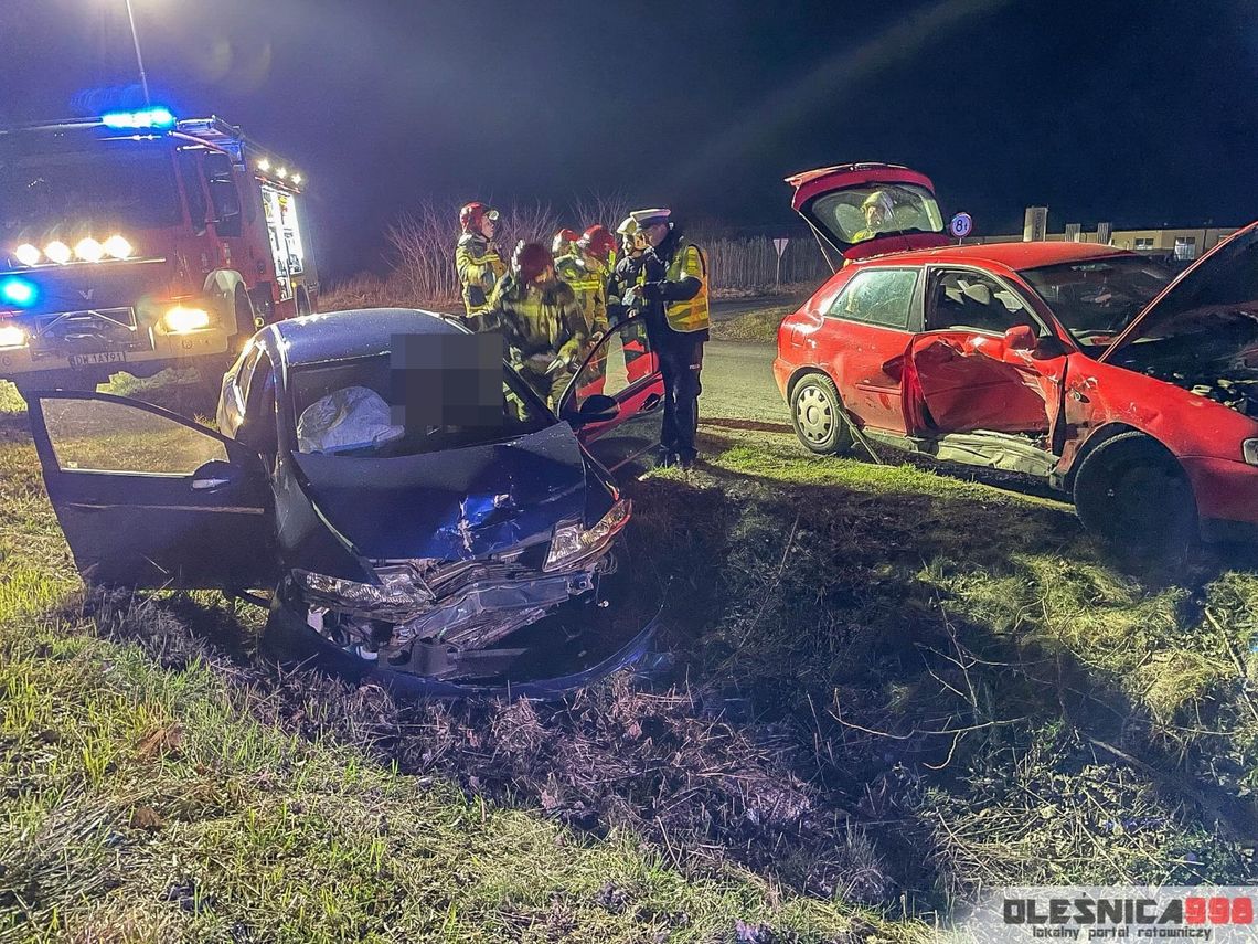 Wypadek na skrzyżowaniu w Boguszycach