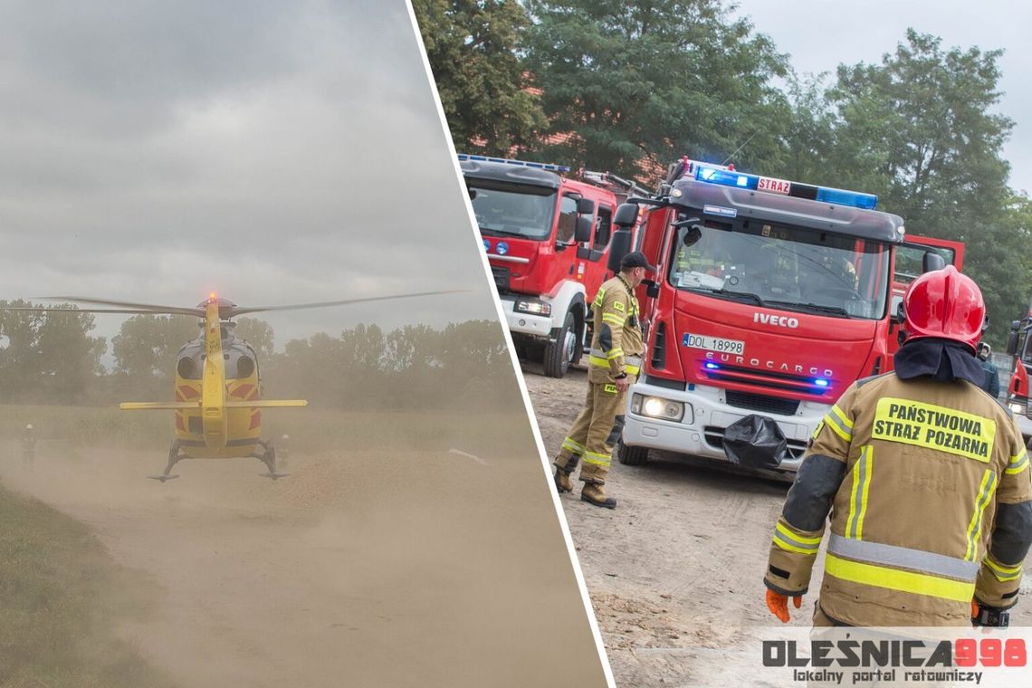 Wypadek w gospodarstwie - maszyna rolnicza wciągnęła nastolatka