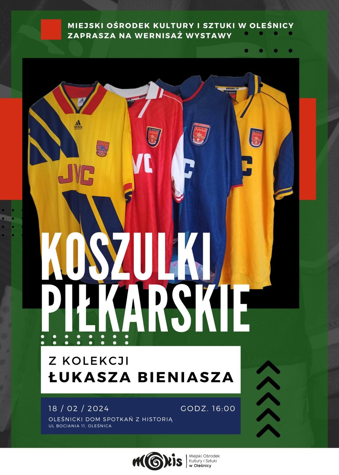 Wystawa koszulek piłkarskich z kolekcji Łukasza Bieniasza