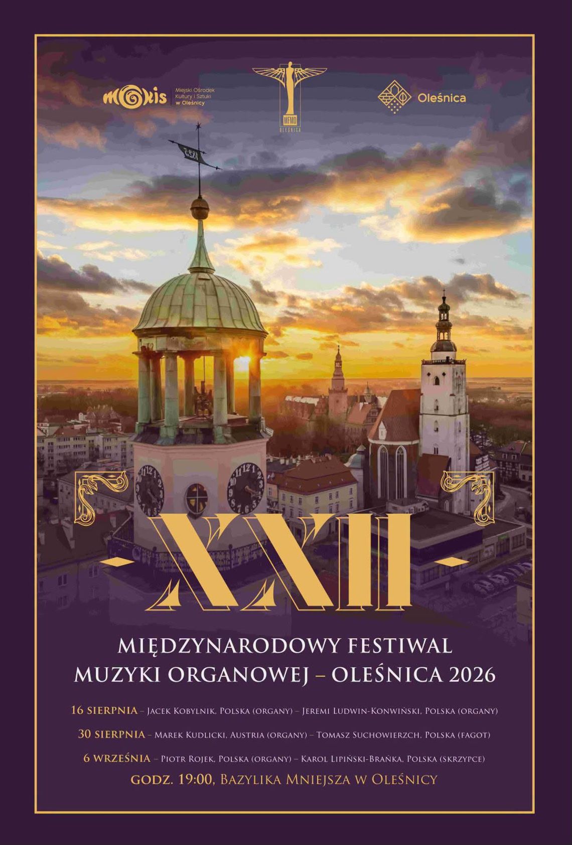 XXII Międzynarodowy Festiwal Muzyki Organowej – Oleśnica 2026 rozpoczęty