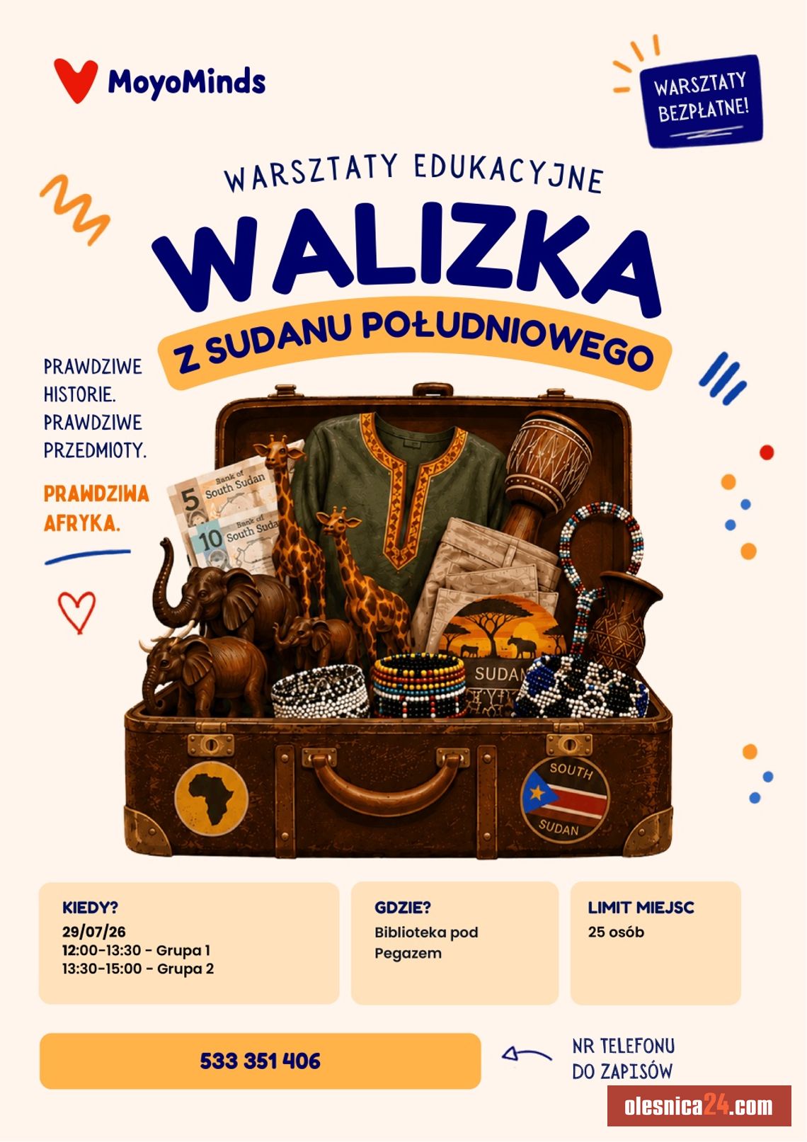 Zajęcia "Walizka z Sudanu" w Bibliotece "Pod Sową" i "Pod Pegazem" Zajęcia "Walizka z Sudanu" w Bibliotece "Pod Sową" i "Pod Pegazem"