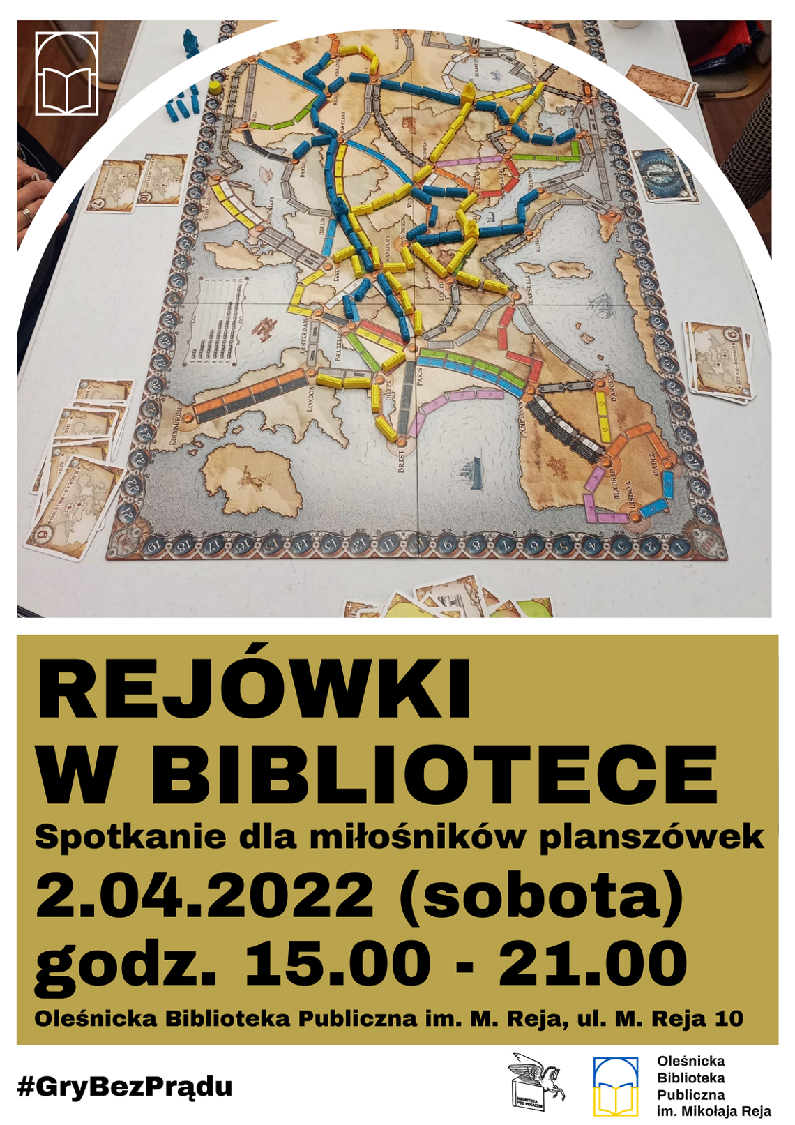 Zapraszamy na kwietniowe "Rejówki w bibliotece"