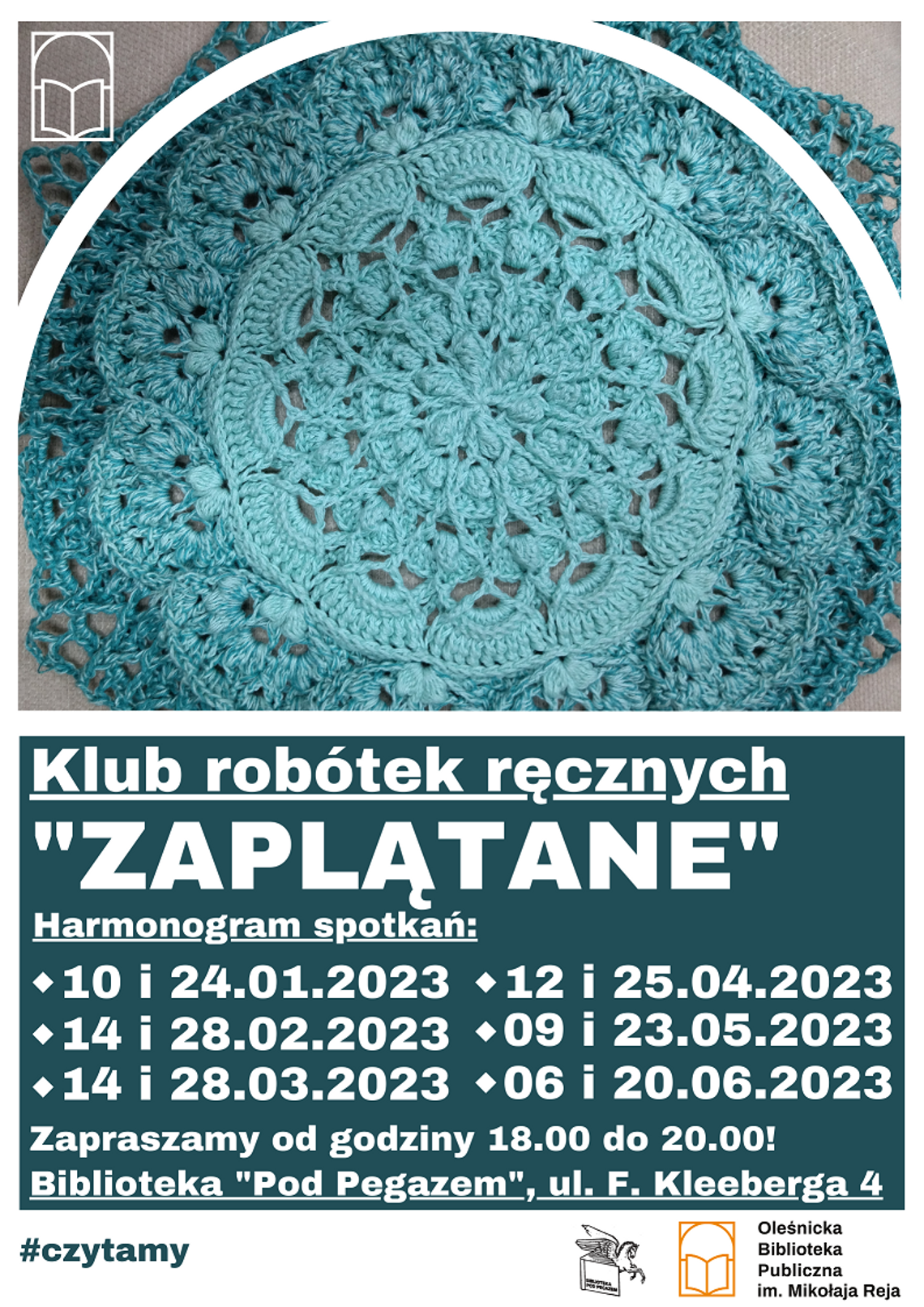 Zapraszamy na spotkania Klubu Robótek Ręcznych "Zaplątane"