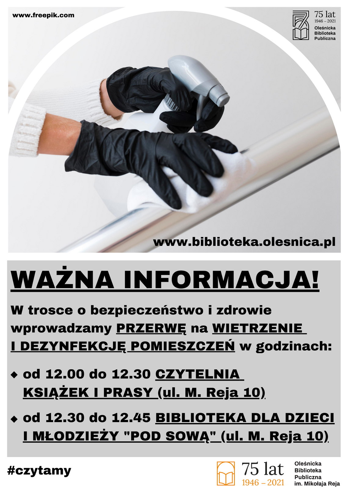 Zasady funkcjonowania biblioteki w Oleśnicy od 7 grudnia